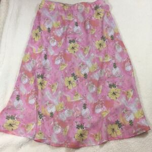 Cocktail Print Skirt w/‎ Floral Size S